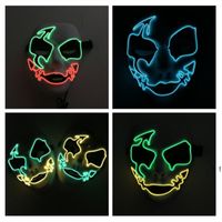 Glowing- Mask Halloween Prom Party Glowing Props Cold Light G...