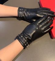 Designer Women Gloves Mittens Winter Black Rivet Style Real ...