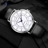 Нарученные часы морские галстуки наблюдают за мужским механическим 50-метровым водонепроницаемым кожаным валентинкой мужские часы819.17.6045
