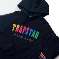Herren Traursanzuiten Trapstar Hoodies Herren Stickereien mit Kapuze Hip Hop Streetwear Pullover Frauen -Top -Qualität -Kleidung Set Sweatshirts