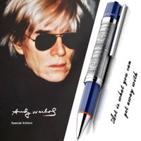 Sınırlı Özel Baskı Koleksiyonu Kalem Andy Warhol Reliefs Barrel Metal Beyaz Kalem Yazı Ofis Okulu Malzemeleri