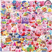 Neue Outdoor -Spiele wasserdicht 10/50/100pcs Cartoon s￼￟e Kirby -Aufkleber geschwollene wasserdicht