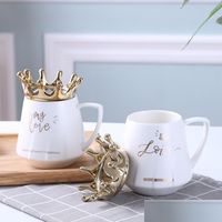 Tassen Simple Crown Crown Originalität Keramikhalterung Trinkwerkzeuge Mode -Accesories Cup Frau Mann Tumbler 10 2nx K2 Drop liefern dhpt4
