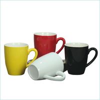 Kupalar seramik renkli sır fincan orijinallik sapı düz kahve kupaları su bardağı saf renk hediye klasik retro damla teslimat 202 dhcfi