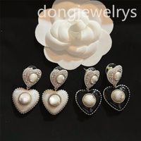 Brincos de luxo de charme feminino designer p￩rola Earring de p￪lo sexy manupo de moda de moda de prata Brincos elegantes colares dongjewelrys