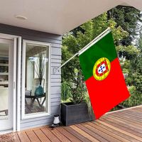 Banner nazionale del paese della bandiera del Portogallo 90x150 cm Banner di decorazione all'aperto portoghese con due granutti di ottone per decorazioni per prato da cantiere