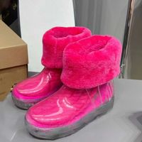 تصميم أحذية العلامة التجارية تصميم جديد الترفيه الشفافة المضاد للماء مريح منتصف المطر أحذية الثلج