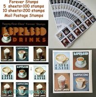 Coffee Stamp stickers For Envelopes Thank You Letters Postca...
