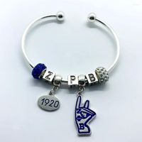 Charm Armb￤nder exquisite griechische Gesellschaft Zeta Phi Beta Schwesternschaftsymbol ZPB 1920 Anh￤nger Big Hole Perlen Briefarmband