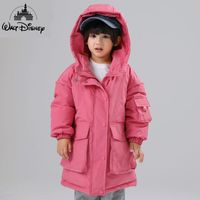Disney Children's Down Coat Jacke mit mittlerer und Mädchen Jungen und Mädchen Baby Verdickung mittlerer großer Kinder tragen Winter 90 Weiß
