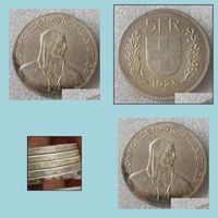 Arts et artisanat 1925 Suisse Confédération Sier 5 Francs Franken Copy Coin Diamètre 37 mm Drop Livraison 2022 Home Garden Arts Craf DHSVM