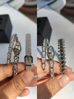 pulseira de designer pulseira de cobra diamantes jóias jóias femme conjunto de prata diamante amor listo