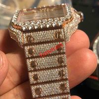 2022 Nuevo esqueleto Sier Moiss Anite Diamonds Watch Pass Tt Quartz Movimiento de alta calidad Men de lujo Luxury Out Sapphire Watch con Boxcl3wvcvk