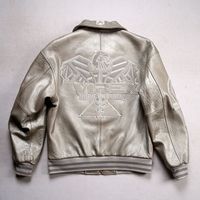 Jackets de couro de bombardeiro masculino da Phoenix Night Avirex Hip Hop New Zealand Bubble Skin Surface Surface