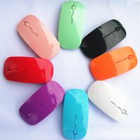 USB optische draadloze computer muizen 2.4G ontvanger super slanke muis voor pc -laptop met 8 kleuren