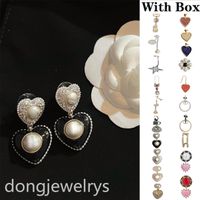 Modeohrringe Perle Einfacher Dangle Designer Ohrring ber￼hmte Buchstaben Ohrring Ohrmanschette Faszinierende Luxusohren Halsketten Dongjewelrys