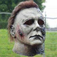 Máscaras de festa Halloween Michael Myers Mask Cosplay Movie MacMeyer Horror Latex Máscara Props 221021