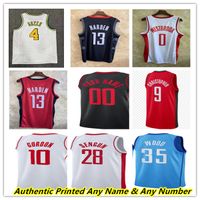 NBA_ Basketball Jerseys 75th Custom Mens Womens Houston''Rockets''Jersey 20  Bruno Fernando 15 Daishen Nix 9 Josh Christopher 3 Kevin Porter Jr.''nba''print  