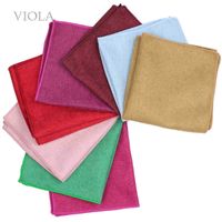 Colorful Solid Soft Corduroy Cotton Pocket Square Green Pink...