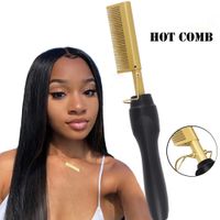 Hair Straighteners 2 in 1 Comb Electric Curler Wet Dry Use F...