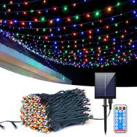 Outdoor Solar String Fairy Light 100M 1000 LED Waterproof Garland Large Solar Panel Fast Charge Lamp For Christmas Garden Decor