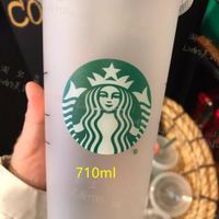 2022 Starbucks 24 unz/710 ml plastikowe kubki kubka wielokrotnego użytku przezroczyste picie Płaskie dolne filar Kształt Słaska Kubki Kubek Nowy gorący produkt do fabrycznej sprzedaży Bezpośrednia ABMNT