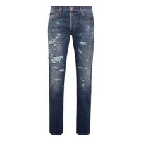 Plein Bear Blue Men's Jeans Classical Fashion PP Man Джинсовый брюки рок-звезда подходит мужские повседневные дизайны разорванные джинсы.