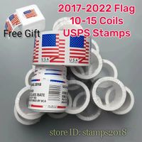Bandeira dos EUA de primeira classe - Rolo de 100 envelopes Cartas Cartões postais Materiais de escritório Coleção de cartões