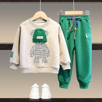 Conjuntos de roupas para meninos e meninas definidas para o outono da primavera Capuz Capuz de roupas tampos calças 2pcs roupas infantis adolescentes traje 221022