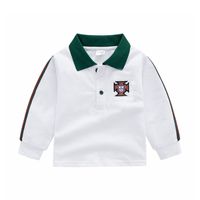 100% Cotton Boys Polo Tshirt Girls Sweatshirt Turndown Collar Baby Toddler Tops Tee Children Shirt Kids Clothes