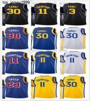 2021-22 Erkek Kadın Çocuklar Gençlik Stephen Forma Klay 30 Curry Basketbol Thompson 11 Draymond 23 Yeşil 3 Poole Şehri Siyah Donanma Sarı Mavi