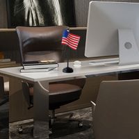 America Desk Flag 14x21cm kleine Mini -B￼roverhandlungstisch Dekor Flags mit Standbasis f￼r Home Office Dekoration