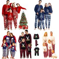 Ev Giyim Noel Pijamalar Set Aile Yetişkin Kadın Erkek Erkek Erkek Kız Tatil Noel Nightwear Placeswear Pijamalar PJS L221024