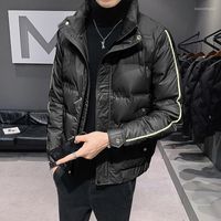 남자 다운 겨울 2022 고품질 재킷 남성 패션 파카 남자 화이트 오리 스탠드 칼라 두꺼운 따뜻한 패딩 스노우 코트 B346