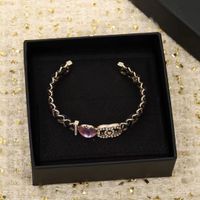 Bracelets de bracelets de bracelet en or 18k de marque de luxe brillant Bling diamant amour coeur torsion corde bracelet f￪te de mariage bijoux pour les femmes