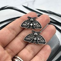 Stud Earrings Kissme Unique Retro Moon Moth For Women Vintag...
