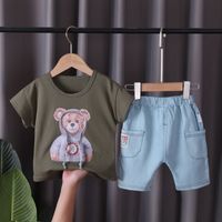 Летняя девочка одежда спортивные детские костюмы для мальчиков набор одежды для футболки короткие брюки 2pcs наряды детские набор