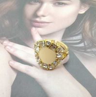Designer Women Crystal Ring Classic Letter Fashi