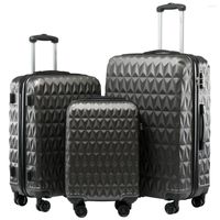 Suitcases Travel Rolling Luggage Sipnner Wheel ABS PC Women ...