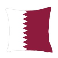 Tampa de capa de capa de arremesso de bandeira do Qatar Fornecimento de f￡brica de bom pre￧o Captina de cetim de poli￩ster Tampa
