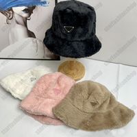 New Stingy Brim Hats Fluffy Bucket Women Winter Luxury Men F...