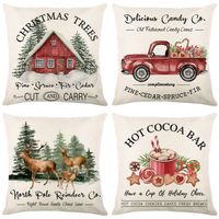 Decorazioni natalizie Copertina per cuscini per auto da alci per ornamenti per la casa coperture per cuscini navigati navidad 2023 221025