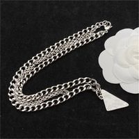 Gümüş renkli zincirler kolye takı lüks marka tasarımcısı mücevher kolye kadınlar için moda fransız düğün yaratıcı kolyeler Noel hediyeleri