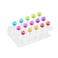 Backware -Werkzeuge DIY Clear 21 Löcher Rechteckige Kuchen -Party -Halter -Displays Ständer Lollipop Candy Hochzeit