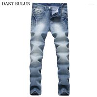 Мужские джинсы мужская мужская эластичная джинсовая брюки 2022