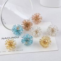 Dangle Ohrringe 4pcs Koreanische romantische Mode -Fairy Atem Atem Kristallperlen gewebter Anh￤nger Vintage Blumenohrring DIY Schmuckzubeh￶r Accessoires