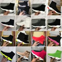 2022 Новые носки Speed ​​Trainer Socks Shoe Fashion Top Top Triple Black Oreo Red Flat Men Женщины. Спортивные туфли с коробкой с вареньем