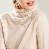 Kadın Sweaters JMPRS Yumuşak Blubtleneck Kadın Kazak Moda Sonbahar Kış Oyuk Out Jumper Uzun Kollu Kadın Temel Bluz J220915