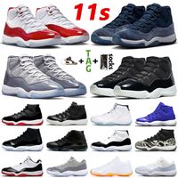 2022 Jumpman 11 Mens Basketball Shoes High OG 11S Midnight Nawy Cherry Cool Grey 25-й годовщины конкорда Bred Gamma Blue Low Men Men Suneakers Trainers Размер 36-47