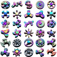 120 типов в Stock Fidget Spinner Toys Rainbow Hand Spinners Трифджет металлические гирозоны крылышки глазной палец, вращающе